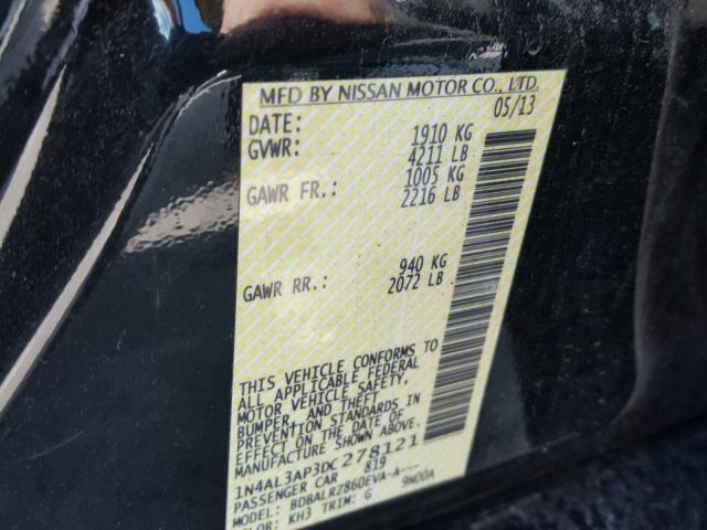 Photo 10 from auction – 2013 NISSAN ALTIMA 2.5 with VIN 1N4AL3AP3DC278121