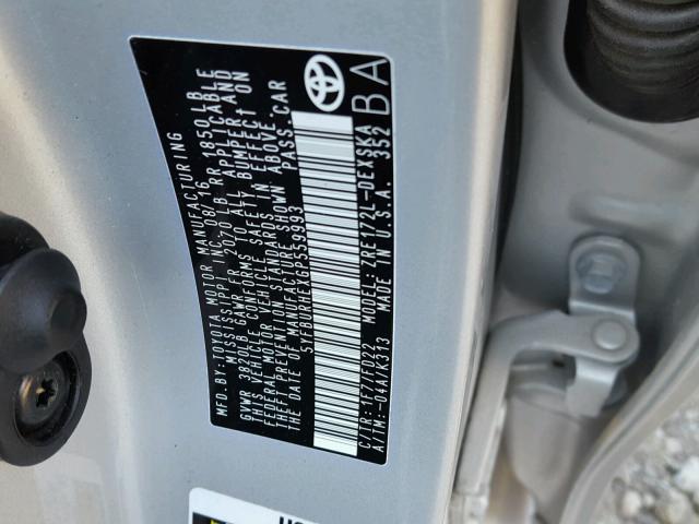 Photo 10 from auction – 2016 TOYOTA COROLLA L with VIN 5YFBURHEXGP559993