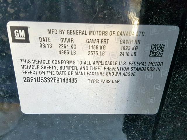 Photo 10 from auction – 2014 CADILLAC XTS with VIN 2G61U5S32E9148485