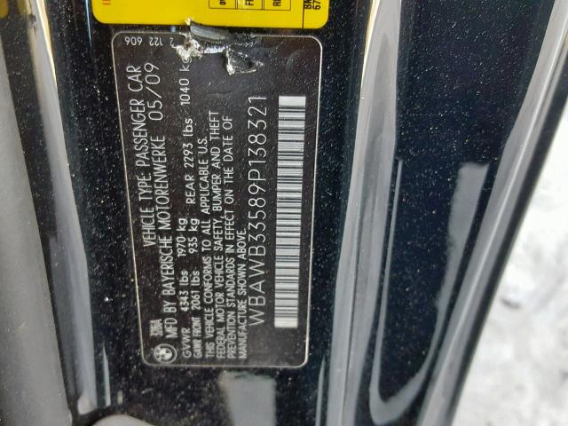 Photo 10 from auction – 2009 BMW 328 I with VIN WBAWB33589P138321