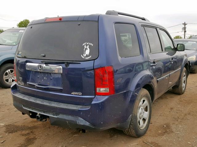 Photo 4 from auction – 2013 HONDA PILOT LX with VIN 5FNYF4H26DB058328