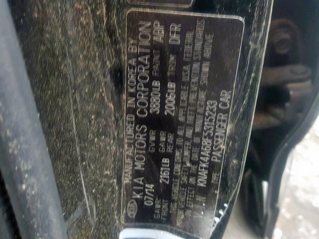 Photo 10 from auction – 2015 KIA FORTE LX with VIN KNAFK4A68F5315233
