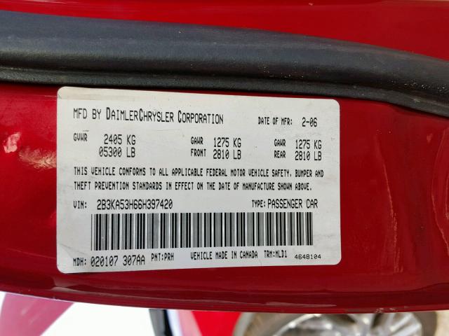 Photo 10 from auction – 2006 DODGE CHARGER R/ with VIN 2B3KA53H66H397420
