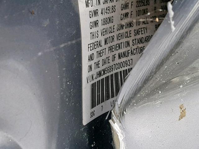 Photo 10 from auction – 2007 HONDA ACCORD EX with VIN JHMCM56897C000937
