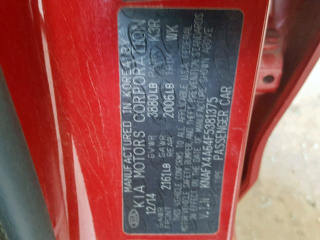 Photo 10 from auction – 2015 KIA FORTE LX with VIN KNAFX4A64F5381375