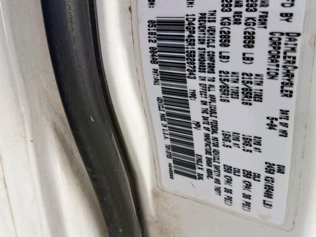 Photo 10 from auction – 2005 DODGE CARAVAN SX with VIN 1D4GP45R15B207343