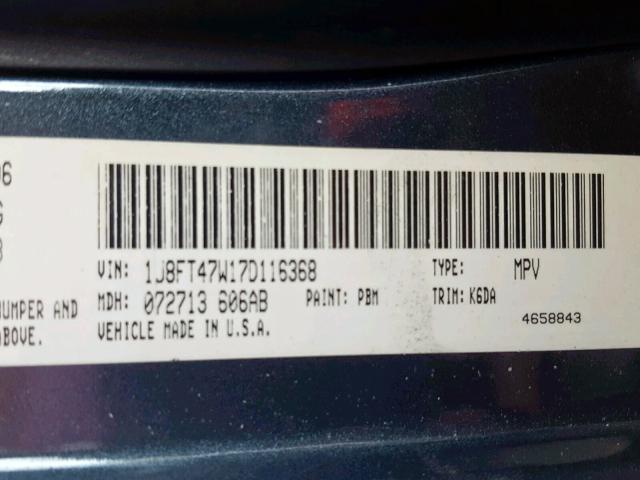 Photo 10 from auction – 2007 JEEP COMPASS with VIN 1J8FT47W17D116368