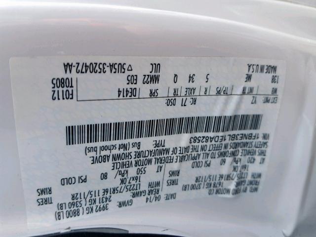 Photo 10 from auction – 2014 FORD ECONOLINE with VIN 1FBNE3BL1EDA82583