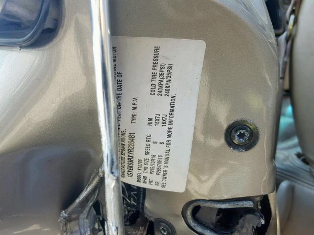 Photo 10 from auction – 2000 CADILLAC ESCALADE with VIN 1GYEK63RXYR226481