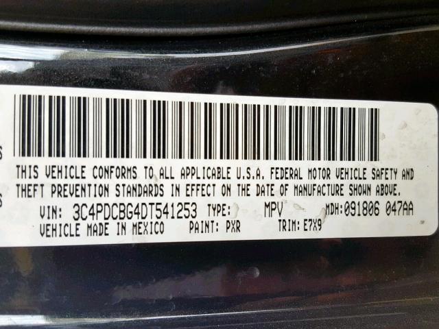 Photo 10 from auction – 2013 DODGE JOURNEY SX with VIN 3C4PDCBG4DT541253