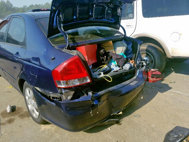 Photo 9 from auction – 2008 KIA SPECTRA EX with VIN KNAFE121185494419