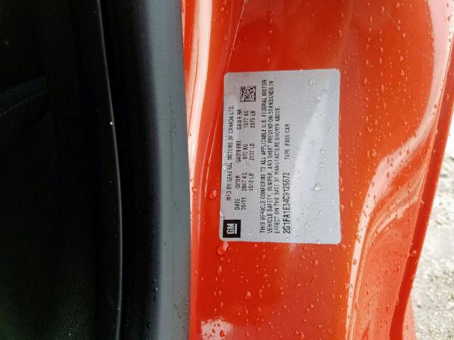Photo 10 from auction – 2012 CHEVROLET CAMARO LS with VIN 2G1FA1E34C9126672