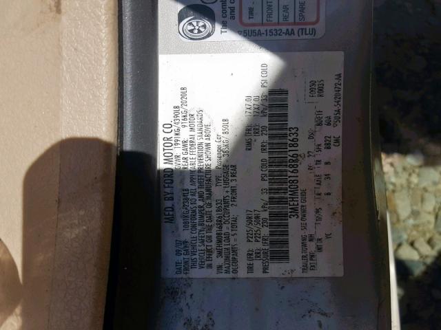 Photo 10 from auction – 2008 MERCURY MILAN PREM with VIN 3MEHM08168R618633