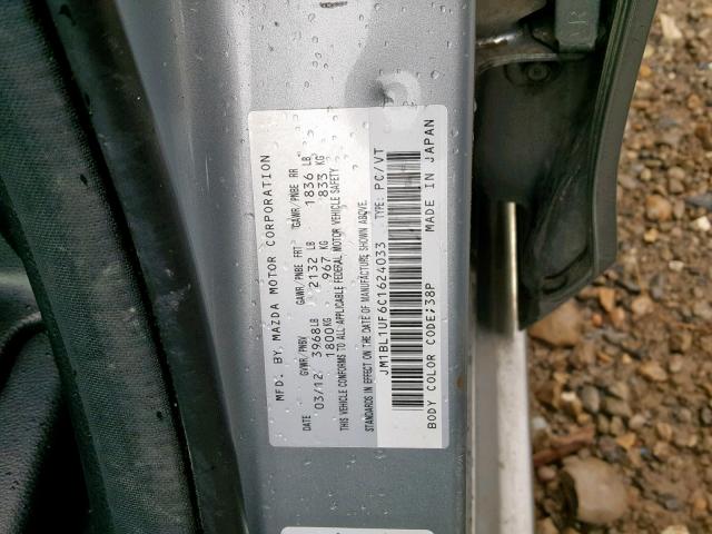 Photo 10 from auction – 2012 MAZDA 3 I with VIN JM1BL1UF6C1624033