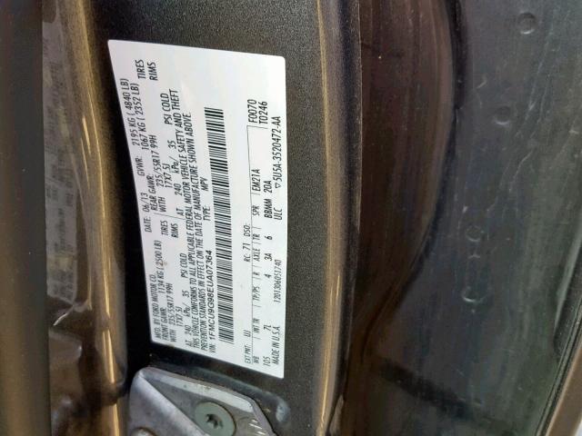 Photo 10 from auction – 2014 FORD ESCAPE SE with VIN 1FMCU9G98EUA07364