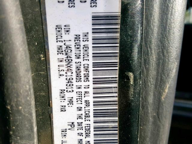 Photo 10 from auction – 2004 JEEP GRAND CHER with VIN 1J4GW48NX4C194913