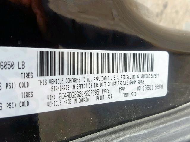 Photo 10 from auction – 2016 DODGE GRAND CARA with VIN 2C4RDGBG2GR237295