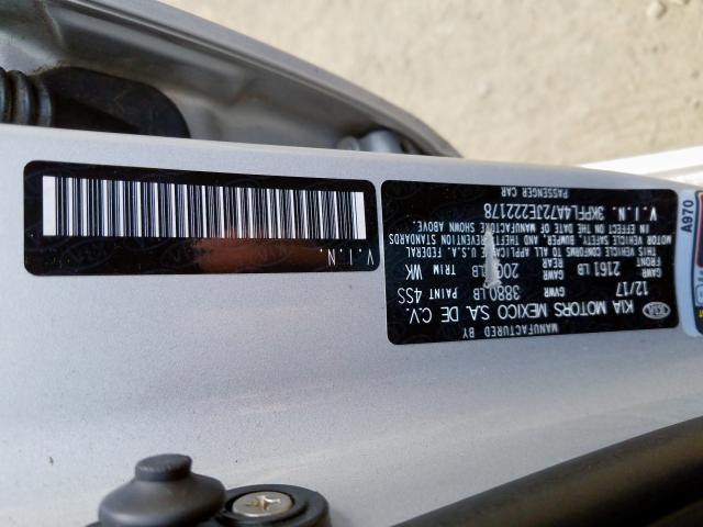 Photo 10 from auction – 2018 KIA FORTE LX with VIN 3KPFL4A72JE222178