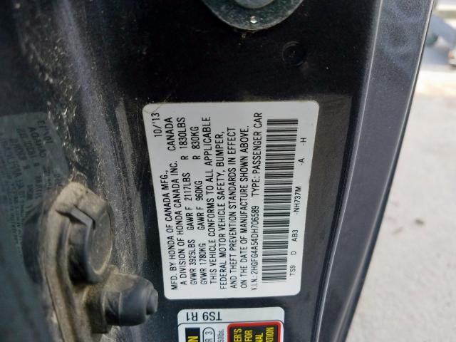 Photo 10 from auction – 2013 HONDA CIVIC SI with VIN 2HGFG4A54DH706589