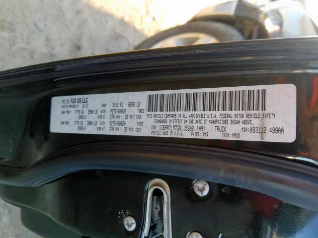 Photo 10 from auction – 2016 RAM 1500 SLT with VIN 1C6RR7LM7GS115902