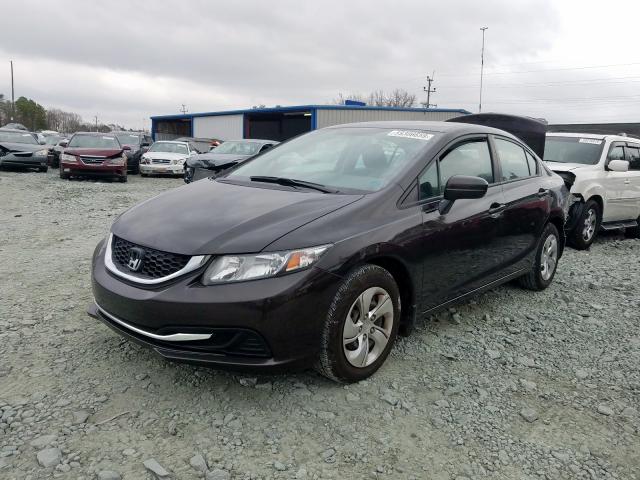 Photo 2 from auction – 2014 HONDA CIVIC LX with VIN 2HGFB2F57EH507615