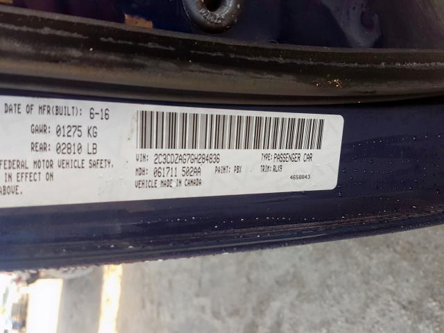 Photo 10 from auction – 2016 DODGE CHALLENGER with VIN 2C3CDZAG7GH284836