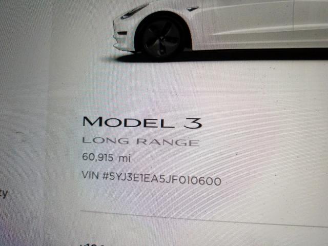 Photo 8 from auction – 2018 TESLA MODEL 3 with VIN 5YJ3E1EA5JF010600