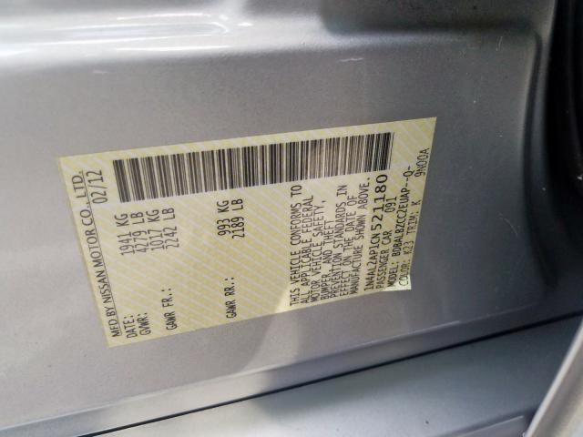 Photo 10 from auction – 2012 NISSAN ALTIMA BAS with VIN 1N4AL2AP1CN521180