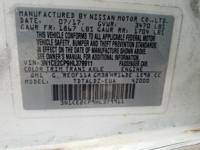 Photo 10 from auction – 2017 NISSAN VERSA NOTE with VIN 3N1CE2CP9HL379911