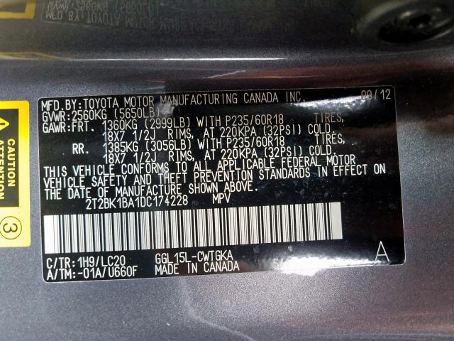 Photo 10 from auction – 2013 LEXUS RX 350 BAS with VIN 2T2BK1BA1DC174228