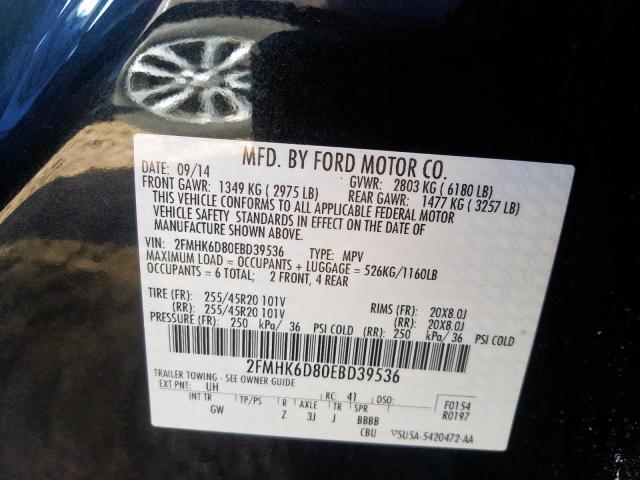 Photo 10 from auction – 2014 FORD FLEX LIMIT with VIN 2FMHK6D80EBD39536