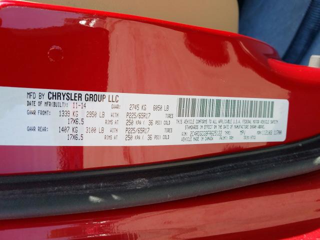 Photo 10 from auction – 2015 DODGE GRAND CARA with VIN 2C4RDGCG9FR625122