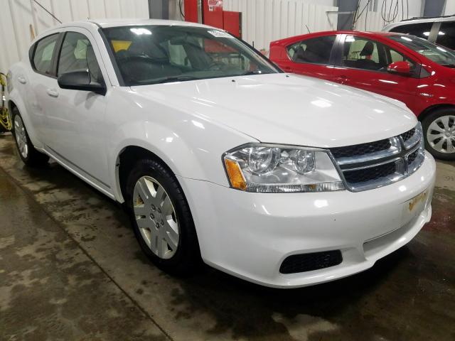 DODGE AVENGER SE 2012 with VIN 1C3CDZAB6CN136554 - Photo from auction