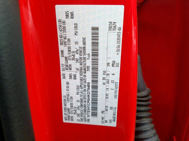 Photo 10 from auction – 2017 FORD F150 SUPER with VIN 1FTEW1CP6HKD79489