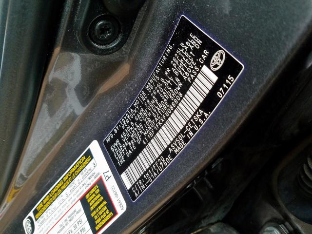 Photo 10 from auction – 2015 TOYOTA CAMRY LE with VIN 4T1BF1FKXFU086808