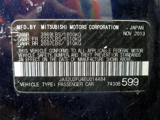 Photo 10 from auction – 2014 MITSUBISHI LANCER ES/ with VIN JA32U2FU4EU014484