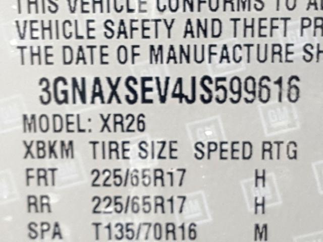 Photo 10 from auction – 2018 CHEVROLET EQUINOX LT with VIN 3GNAXSEV4JS599616