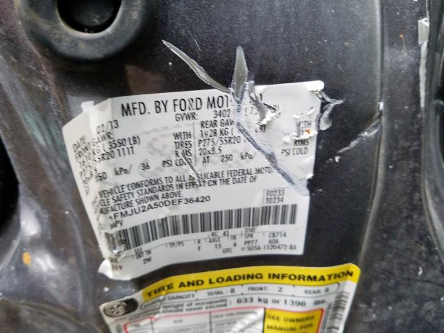 Photo 10 from auction – 2013 FORD EXPEDITION with VIN 1FMJU2A50DEF36420