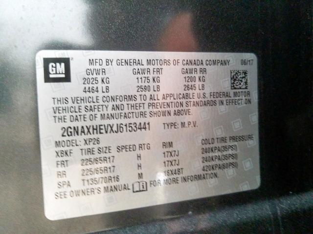 Photo 10 from auction – 2018 CHEVROLET EQUINOX LS with VIN 2GNAXHEVXJ6153441