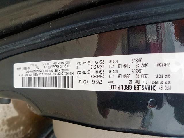 Photo 10 from auction – 2012 CHRYSLER TOWN & CNT with VIN 2C4RC1BG3CR352935