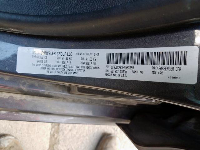 Photo 10 from auction – 2015 CHRYSLER 200 LIMITE with VIN 1C3CCCAB3FN583699