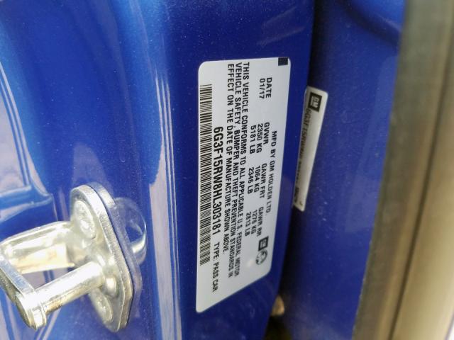 Photo 10 from auction – 2017 CHEVROLET SS with VIN 6G3F15RW8HL303181