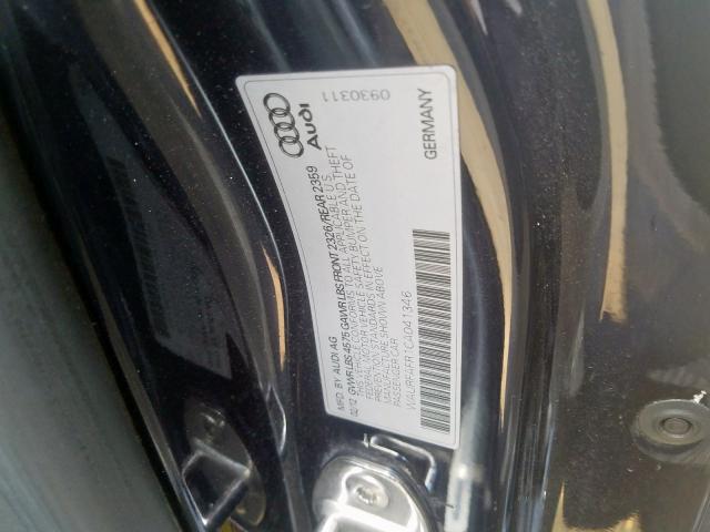 Photo 10 from auction – 2012 AUDI A5 PREMIUM with VIN WAURFAFR1CA041346