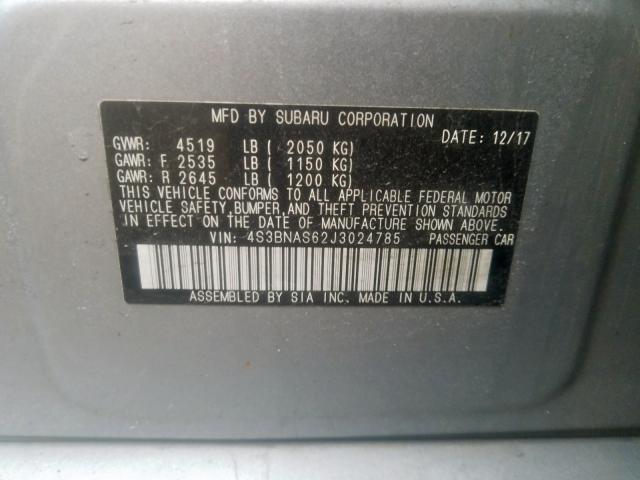 Photo 10 from auction – 2018 SUBARU LEGACY SPO with VIN 4S3BNAS62J3024785