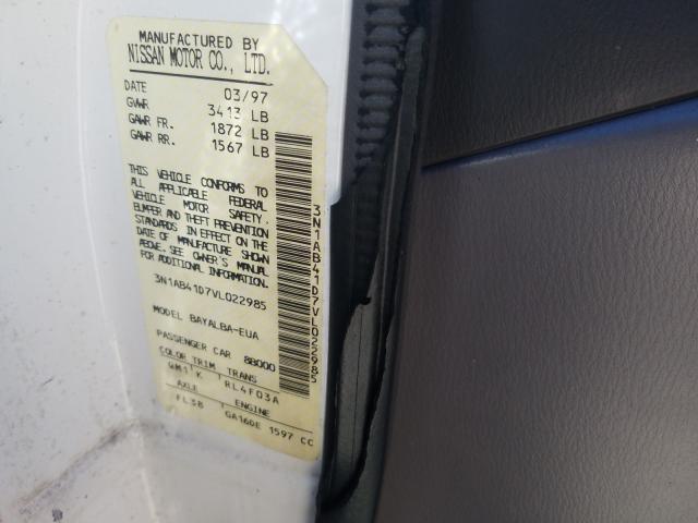 Photo 10 from auction – 1997 NISSAN SENTRA XE with VIN 3N1AB41D7VL022985