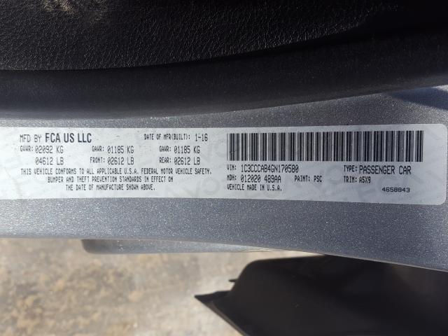 Photo 10 from auction – 2016 CHRYSLER 200 LIMITE with VIN 1C3CCCAB4GN170580
