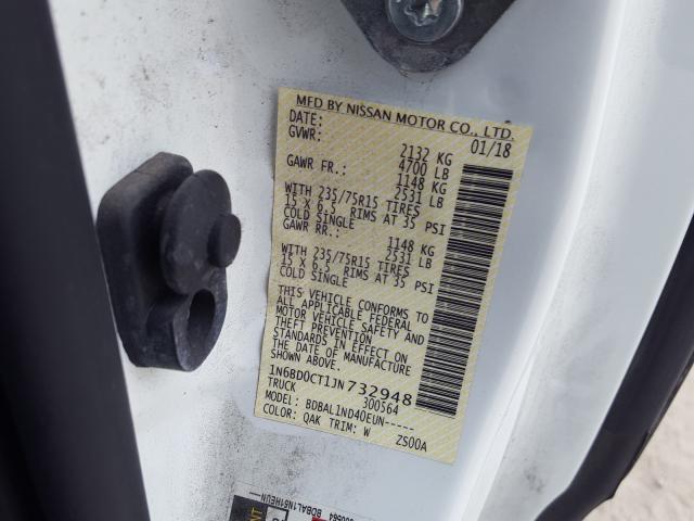 Photo 10 from auction – 2018 NISSAN FRONTIER S with VIN 1N6BD0CT1JN732948