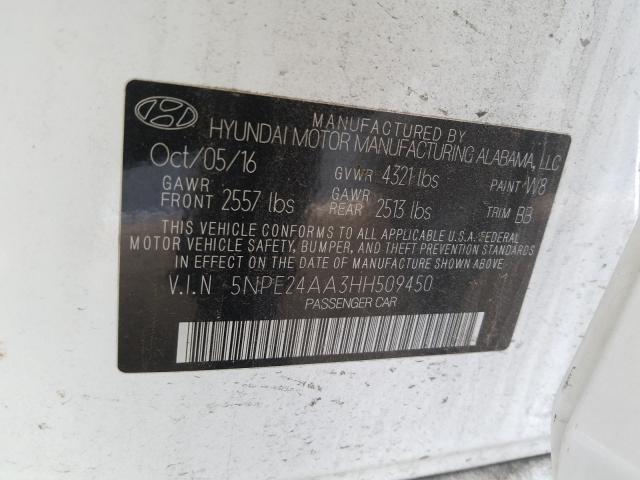 Photo 10 from auction – 2017 HYUNDAI SONATA ECO with VIN 5NPE24AA3HH509450