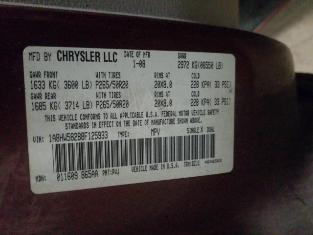 Photo 10 from auction – 2008 CHRYSLER ASPEN LIMI with VIN 1A8HW58288F125933