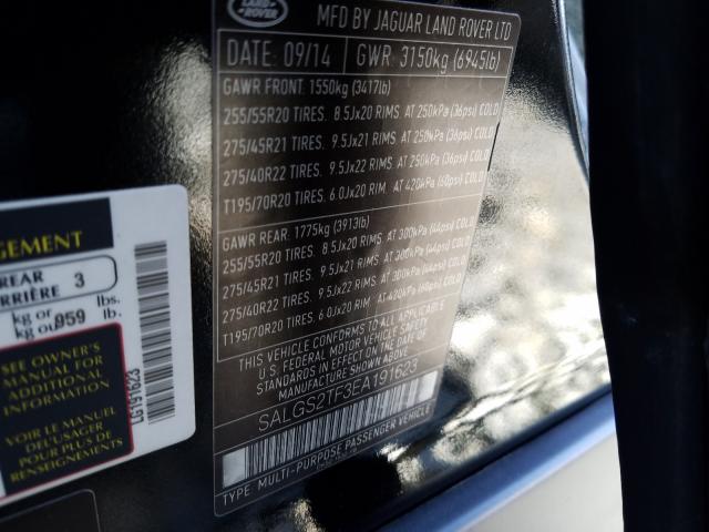 Photo 10 from auction – 2014 LAND ROVER RANGE ROVE with VIN SALGS2TF3EA191623